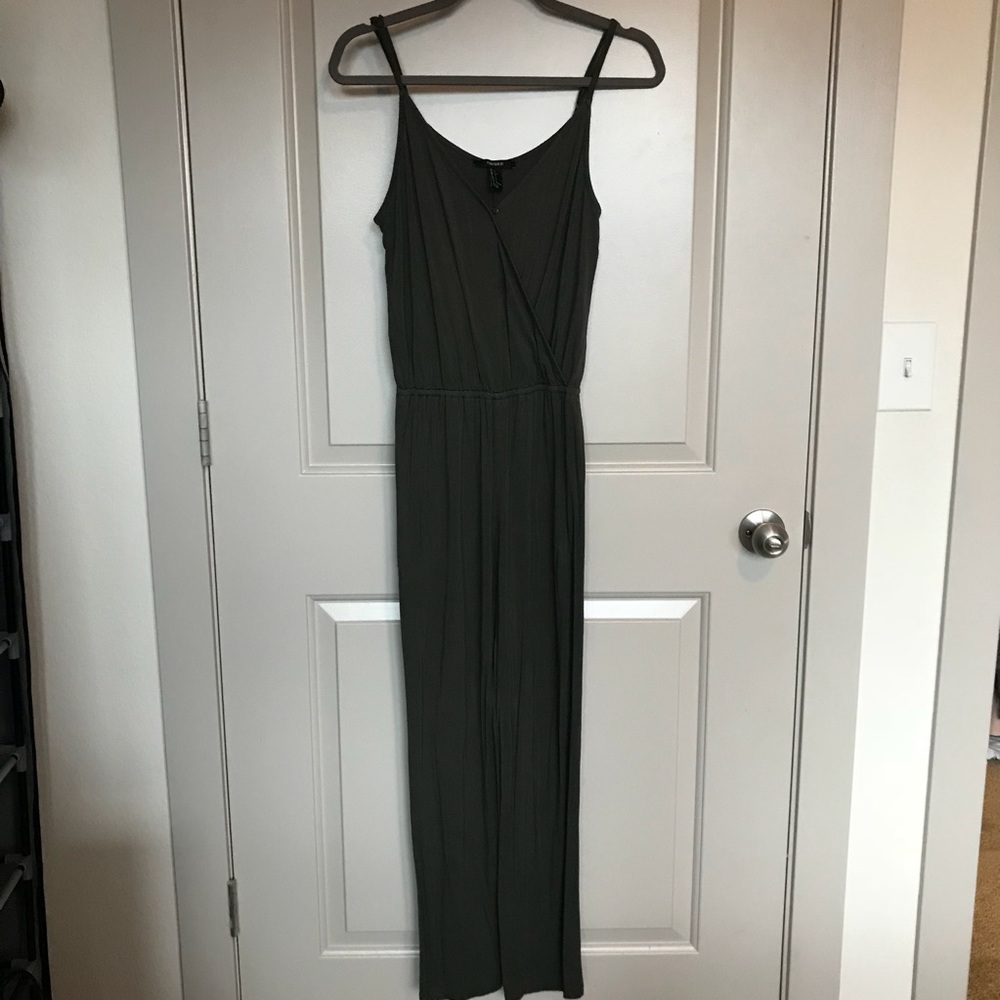Olive green romper jumpsuit